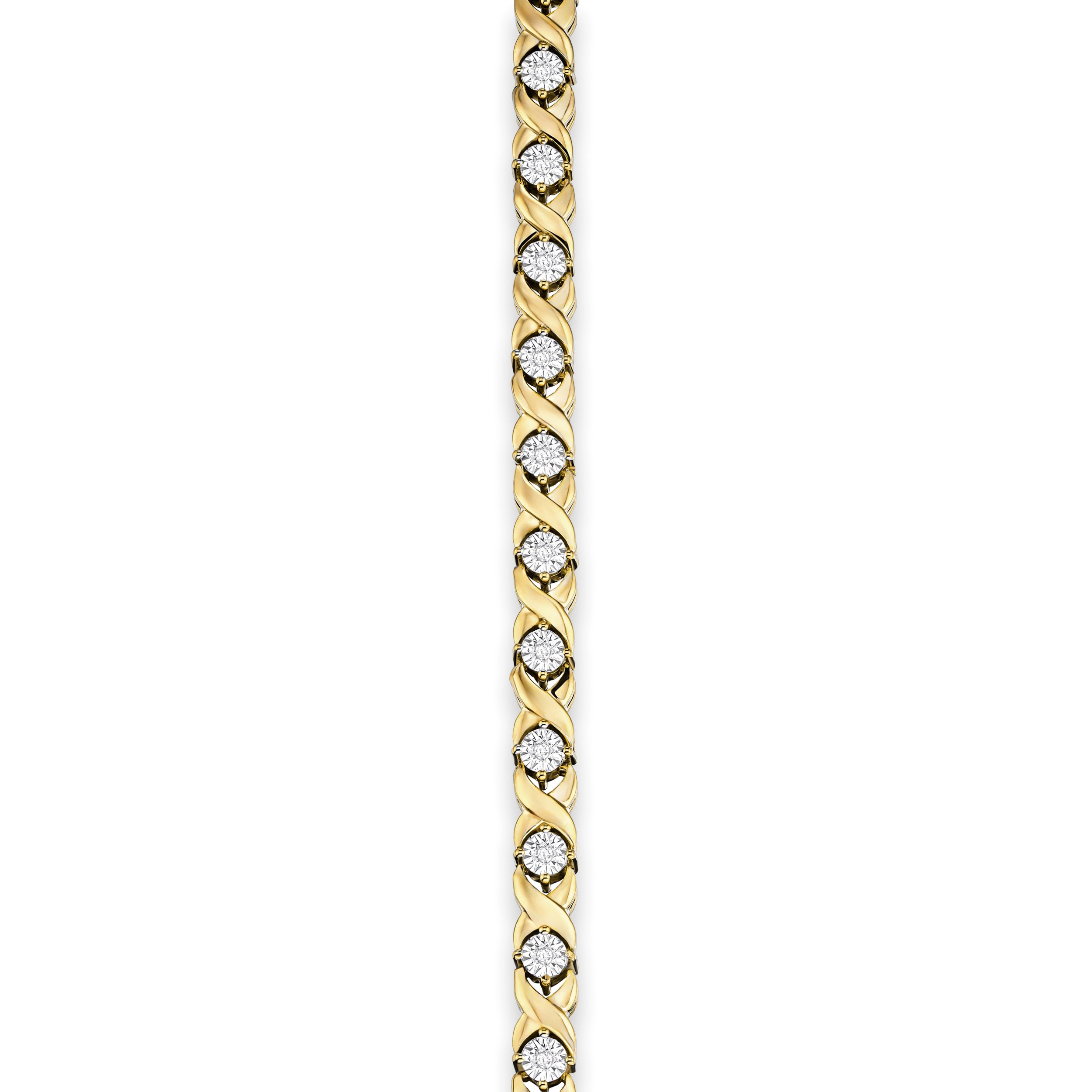 Diamond Kisses Bracelet With 0.05ct Set in 18K Gold Vermeil
